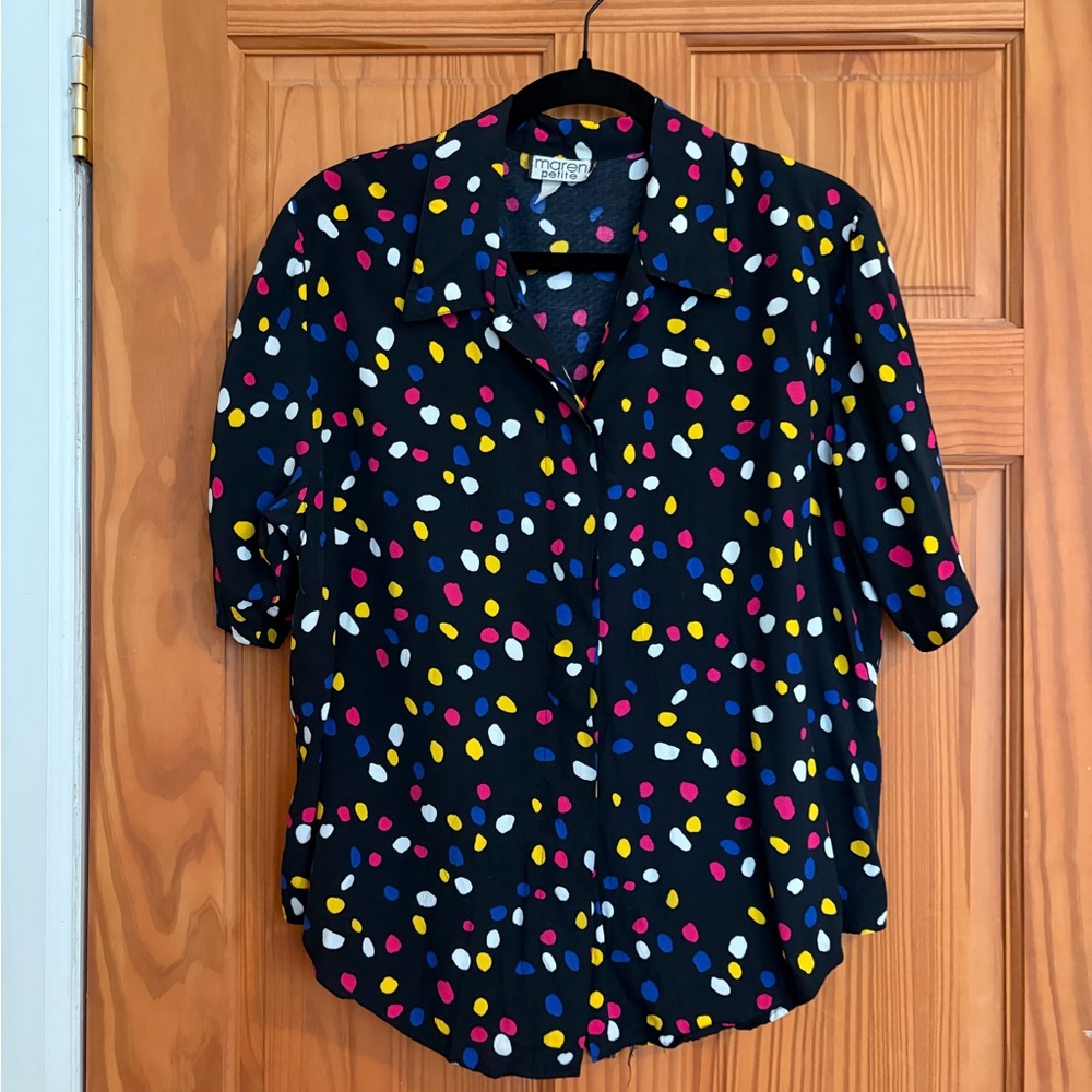 Colorful Polka Dot Vintage Blouse (Maren Petite)